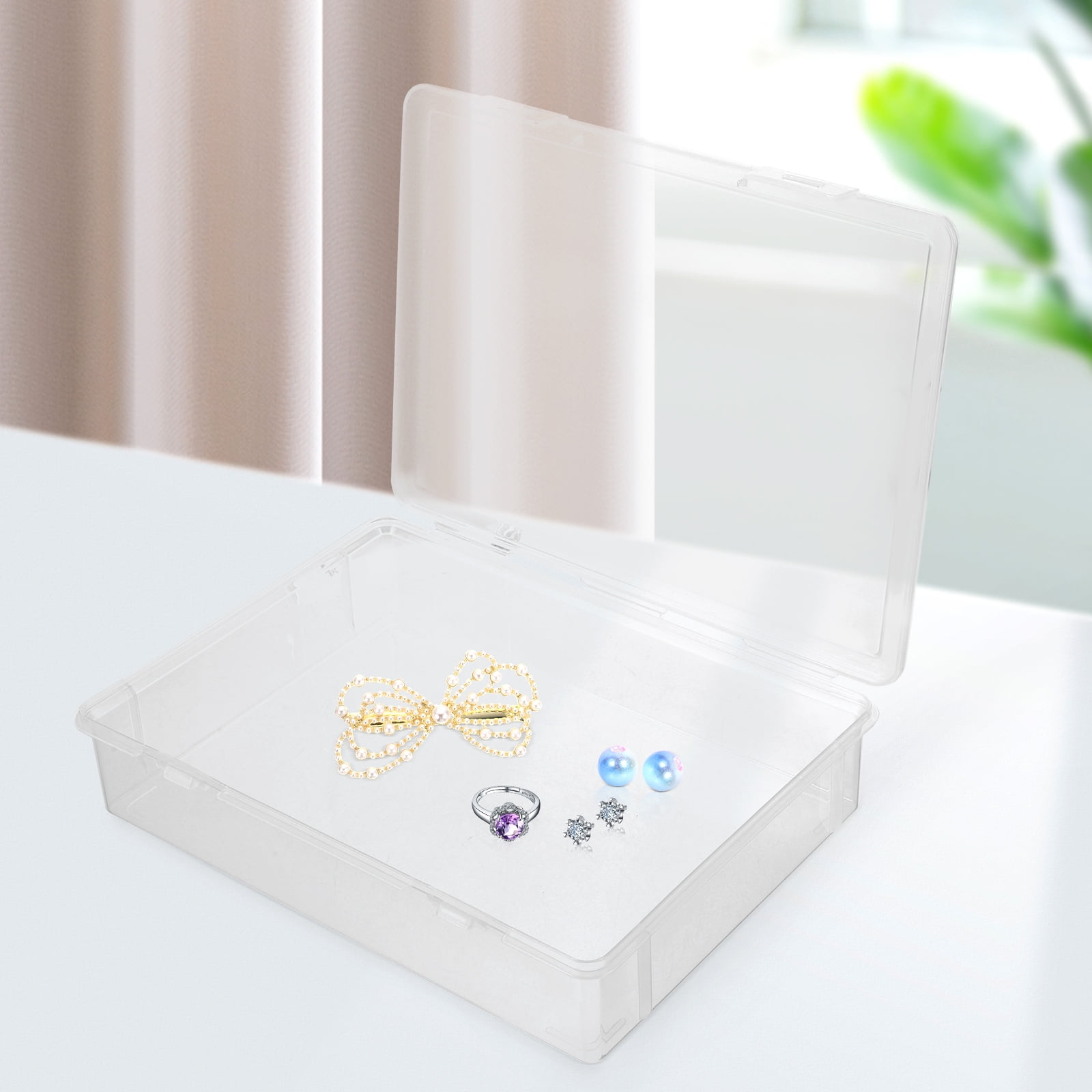 Raindrops Clear Plastic Multi-Functional Organizer for Jewelry, Beads, and Small Craft Storage Box