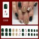 thumbnail image 1 of Uñas postizas a presión, regalo para mujer. Paquete de 24 uñas postizas cortas navideñas para pegar. Cobertura total con pegamento., 1 of 5