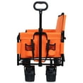 thumbnail image 4 of 3-in-1 Convertible Folding Wagon Cart 500lbs Heavy-Duty 180L Capacity - Bench Seat & Storage All-Terrain Wheels for Camping Beach Sports Garden,Orange, 4 of 11