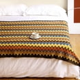thumbnail image 4 of Acrylic Throw Blanket With Tassels, Cozy Warm Couch Cover Blankets For Fall Spring,  Couch Bed Sofa Living Room Farmhouse Boho Decor,59.8 x 50 Inches,Brown, 4 of 7