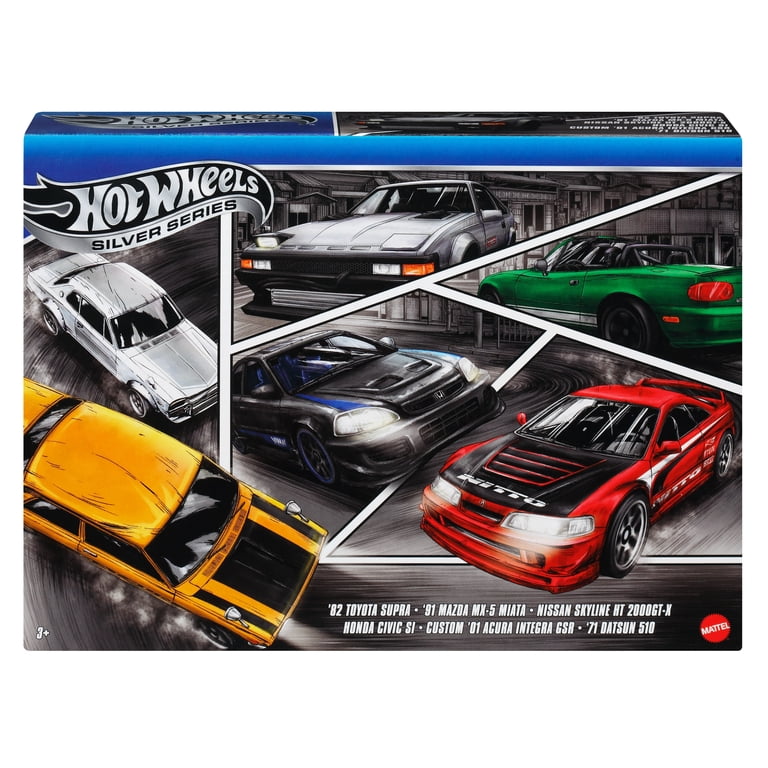 Hot Wheels, Die-Cast Toy Cars, Set of 6 1:64 Scale, Japanese