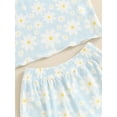 thumbnail image 6 of Suealasg Toddler Girls Clothes 6M 1T 2T 3T 4T Short Sleeve Daisy Print T-Shirt Tops + Elastic Waist Shorts Set 2Pcs Causal Summer Outfits for Baby Girls, 6 of 7
