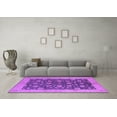 thumbnail image 3 of Ahgly Company Indoor Round Oriental Purple Industrial Area Rugs, 6' Round, 3 of 4