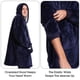 thumbnail image 4 of Sherpa Sudadera con capucha Manta Bolsillo frontal de gran tamaño Suéter de felpa gigante con capucha Acogedor Cómodo para hombres adultos mujeres, talla única Adepaton LL-2140-1, 4 of 6