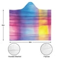 thumbnail image 3 of Wearable Blanket,Colorful Watercolor Stripe Pattern Hooded Wearable Flannel Blanket for Adults & Teens,Winter Poncho Shawl Wrap Cape Cozy Anti-Pill,50"x60", 3 of 5