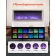 thumbnail image 3 of VEVOR 60 inch Electric Fireplace, Three-Sided Glass Wall Mounted Recessed Fire Place with Remote Control, Timer, 1500W, Adjustable Flame Color Brightness,Overheat Protection, for Living Room,Bedroom, 3 of 9