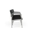 thumbnail image 4 of Fauteuil d'Attente de Réception Lenox en Acier à 3 Places / Acier Argenté / Gris Foncé / Noir, 4 of 5