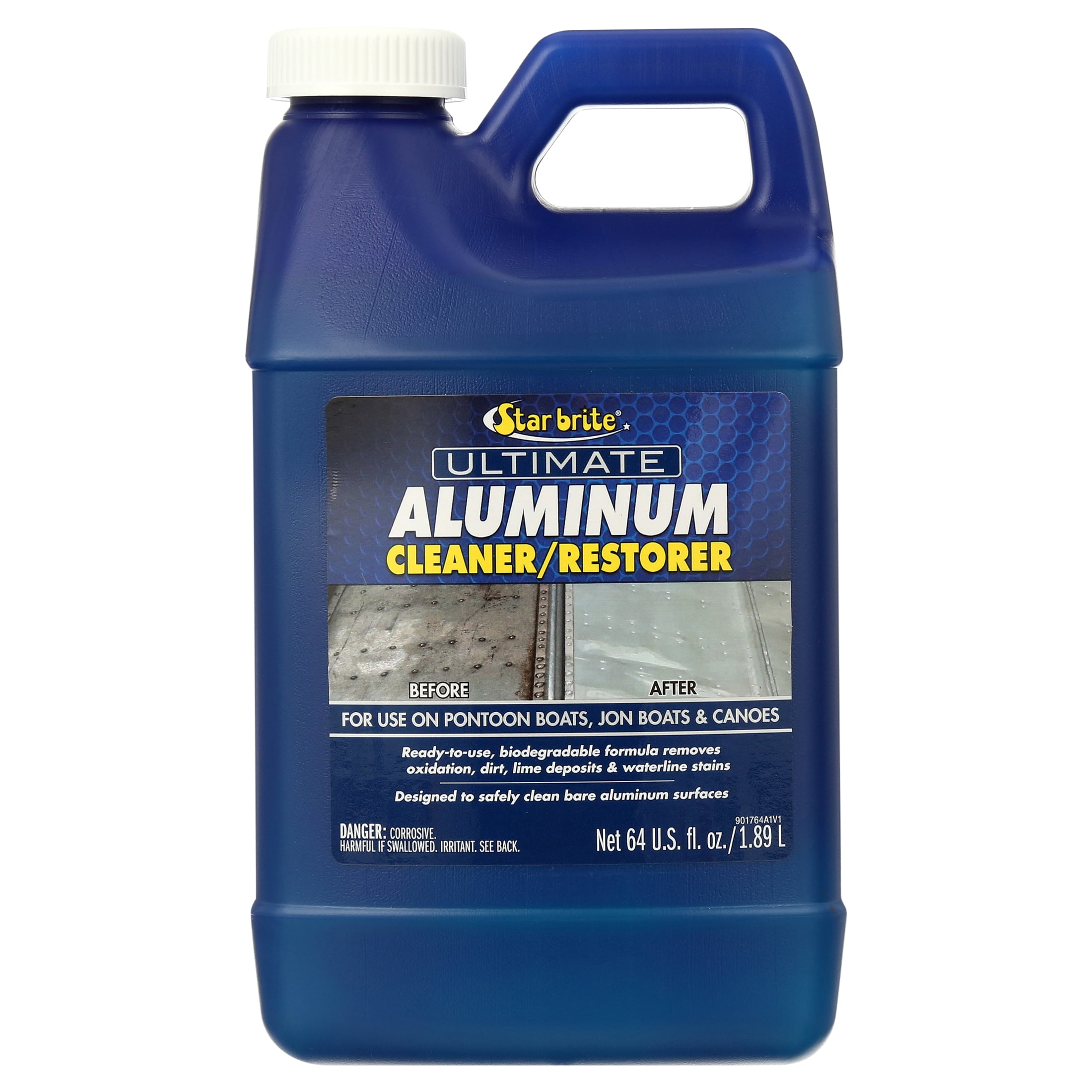 (2 pack) STAR BRITE Ultimate Aluminum Cleaner & Restorer - For Pontoon Boats, Jon Boats & Canoes - 64 OZ