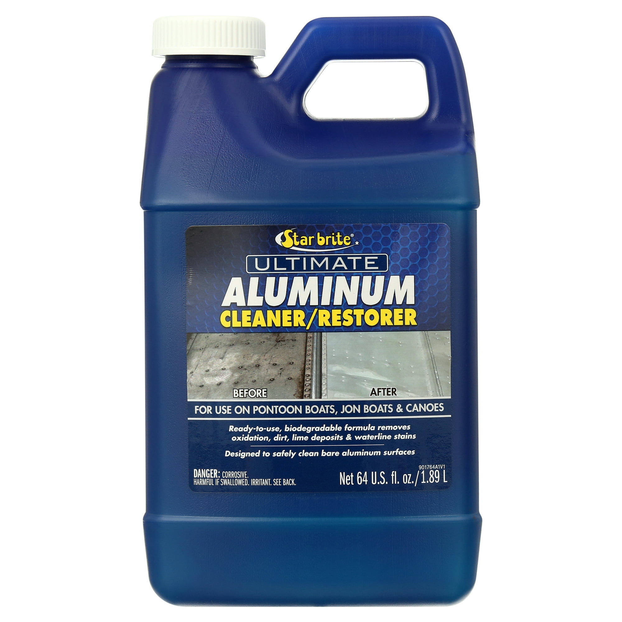 STAR BRITE Ultimate Aluminum Cleaner & Restorer - For Pontoon Boats, Jon Boats & Canoes - 64 OZ