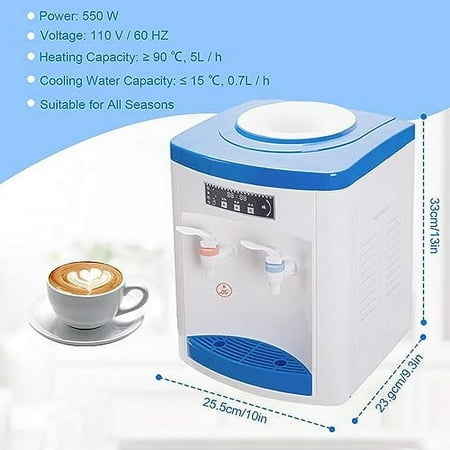 Countertop Hot and Cold Water Cooler Dispenser,Water Cooler Dispenser,Top Loading Cooler Dispenser,Desktop Hot and Cold Dispenser for Home Kitchen Offices Dorm
