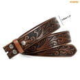 thumbnail image 4 of WHIPPY Western Leather Belt Strap for Women Men without Buckle Cowgirl Cowboy Engraved Embossed Belt Strap, 4 of 6