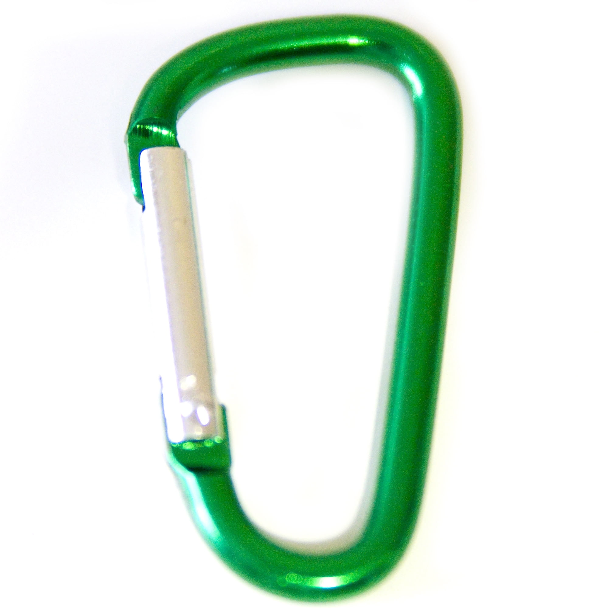 100 pcs - 1-7/8 inch Assorted Aluminum Carabiner D Shape Round Edge, Keychain Clip, Spring Snap Key Chain Clip Hook