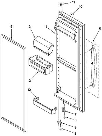 1 Pack 2187172 Refrigerator Door Shelf Bin Compatible with Whirlpool Amana Kenmore Replaces WP2187172, 2187172K, 2187194K