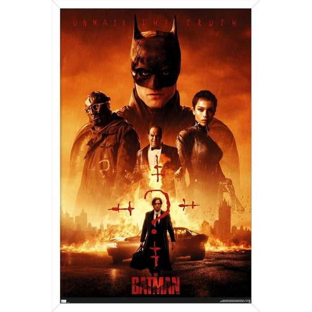 DC Comics Movie The Batman - One Sheet Wall Poster, 22.375" x 34" Framed