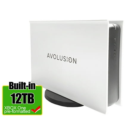 Avolusion PRO-5X Series 12TB USB 3.0 External Gaming Hard Drive for XBOX One Original, S & X (White) - 2 Year Warranty
