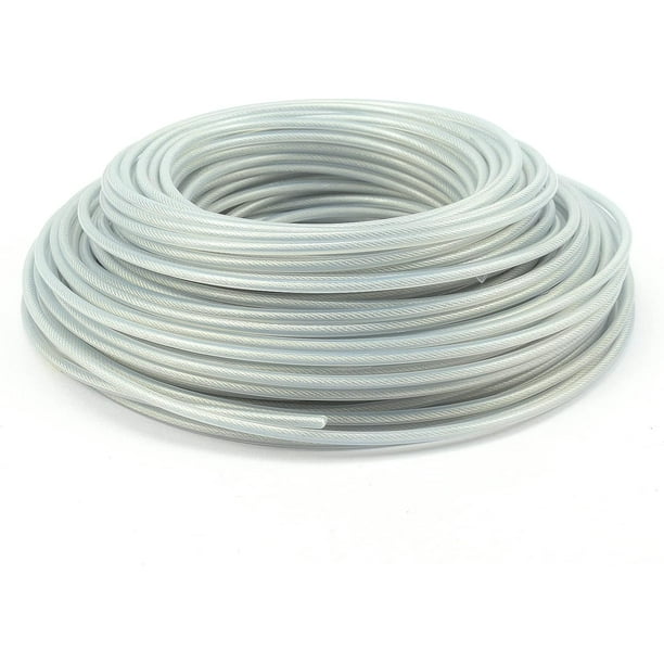 Hilo de desbrozadora de acero de 4 piezas de 3 mm x 10 metros, hilo de desbrozadora, carrete de alambre de acero resistente para desbrozadora de jardín, línea de repuesto para cortacésped