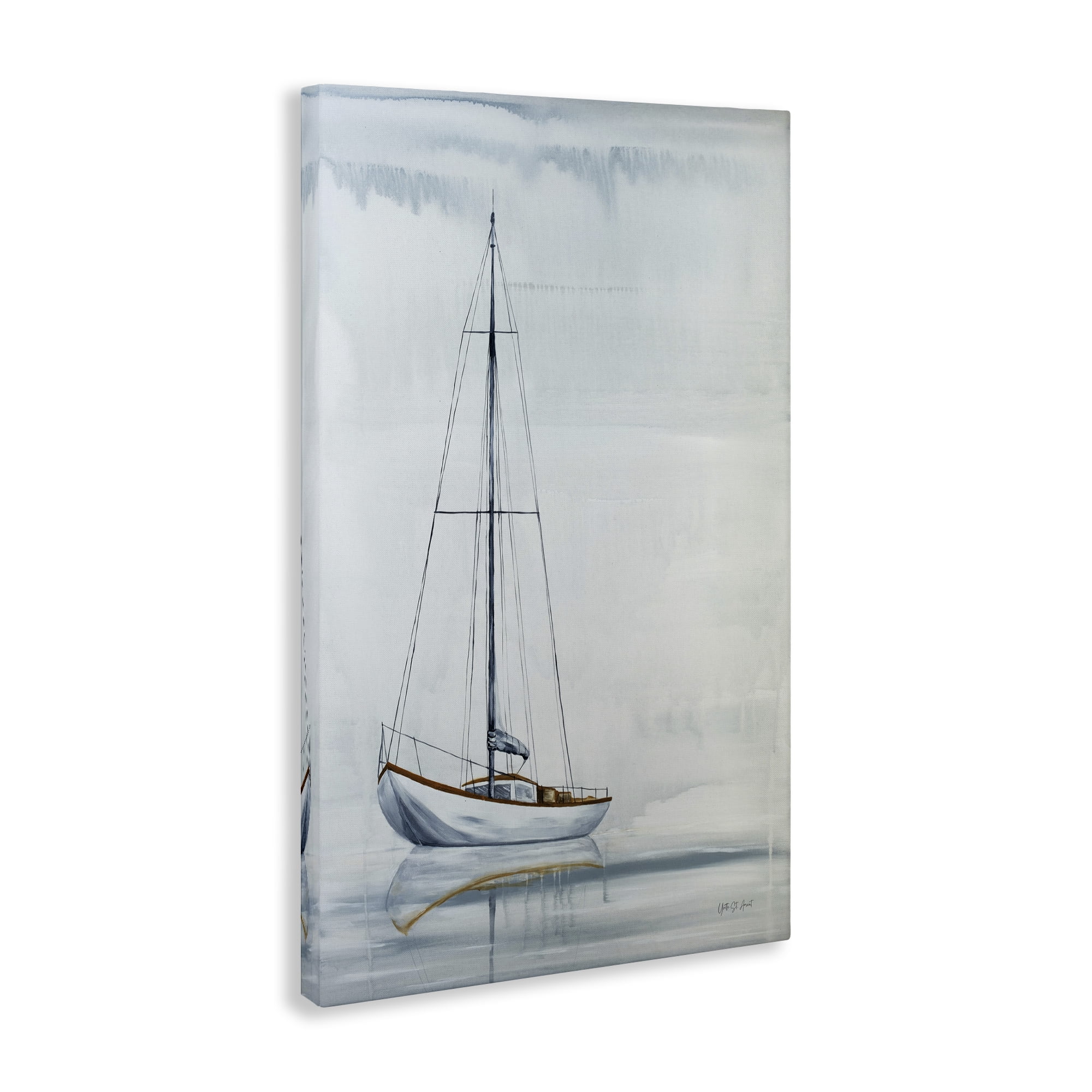 Stupell Industries Sail The Horizon Transportation Painting Gallery Wrapped Canvas Art Print Wall Art, 30 x 45