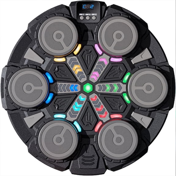 SUKVPSI Music Boxing Machine, Bluetooth Wall-Mounted Punching Workout with Rhythm Lights & Gloves, for Ages 6-10 , Home Funny Exercise