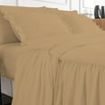 thumbnail image 5 of DNG Creations 4-Piece Long Ruffle Sheet Set 8-Inch Deep Pocket (Solid Taupe - King), 5 of 7