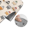 thumbnail image 5 of Yiaed Shiba Head Face Print Bathroom Mat Set 2 Pieces Mat Anti-Skid Pad Ultra Soft and Absorbent Bathroom Bath Mat Contour Bath Rugs for Toilet Base, 5 of 6