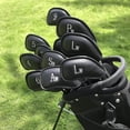 thumbnail image 2 of Juego de 12 fundas para palos de golf de cuero sintético de lujo (negro), juego de fundas para palos de golf con número fácil para hombres y mujeres, 2 of 5