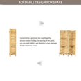 thumbnail image 7 of Dovelina 4 Panel Freestanding Wood Room Divider with Display Shelves, Natural Color, 7 of 7