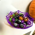 thumbnail image 6 of Tunhigl Halloween Plastic Candy Dish Bowl Set - Spooky Decor for Holiday Parties, Trick or Treat Candy Bowl, Fruit Basket for Cookies and Snacks, Festive Desktop Decorations Purple, 6 of 7