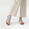 thumbnail image 2 of Womens Summer Stylish Low Wedge Sandals with Elastic Gladiator Ankle Straps, 2 of 5