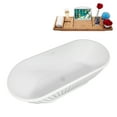 thumbnail image 4 of 67" Streamline B-484-217-WH Soaking Matte White Freestanding Tub and Tray With Internal Drain in Glossy White, 4 of 10
