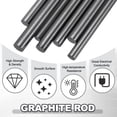 thumbnail image 3 of Uxcell Graphite Rod Graphite Stirring Rod Cylinder Stick Carbon Rod 300x11mm Black for Electrode, Melting Casting, Crucibles, Pack of 5, 3 of 7
