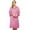 Perfumed Rose, variant on Women's Exquisite Form 10107 Coloratura 3/4 Sleeve Button Down Knee Length Robe (Purple Potion S)