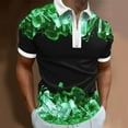 thumbnail image 2 of Playeras De Hombre Para Hombre, Camiseta De Manga Corta Con Cremallera Y Solapa Para Playa, Con Estampado Digital 3D De Verano, 2 of 4