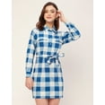 thumbnail image 2 of Moomaya Long Sleeve Spread Collar Shirt Cotton Dress -Women's Casual Shirt Dress, 2 of 9