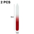 thumbnail image 2 of EXLEAF 2026 New 2Pack Crystal Glass Nail File,Glass Fingernail File for Natural Nail Professional Manicure Nail Tool,Double-Sided Etched Gentle Nail Care (Short Red), 2 of 5