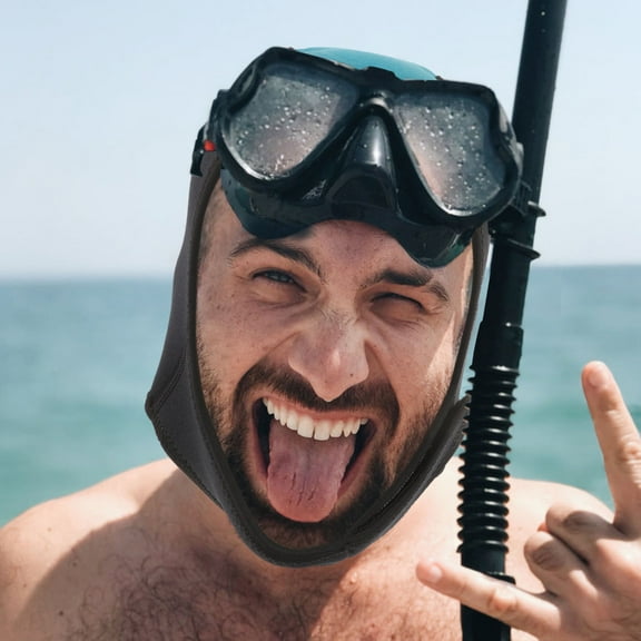 LEORX Warm Keeping Black Diving Hood Swimming Cap for Outdoor Water Sports