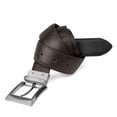 thumbnail image 3 of Cinturón Steve Madden vestido casual de cuero negro/marrón para hombre 42, 3 of 6