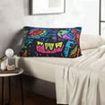 thumbnail image 6 of Lsque Neon Graffiti Urban Art Pattern Pillow Case – Soft & Cozy Throw Pillow Cover, Hypoallergenic Cushion Case for Sleeping Women with Envelope Closure-14"x20", 6 of 6