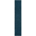 thumbnail image 3 of Unique Loom Solace Comfort Solid Shag Rug ,Runner,2' 6" x 13' 1" Sapphire Blue Shag Solid Bathroom Hallway Mud Room, 3 of 6