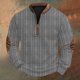 thumbnail image 1 of Blusas y camisas de manga larga con cuello redondo Sudadera con capucha de cuello redondo para hombre Jersey estampado Blusa de poliéster de manga larga para hombre, 1 of 4