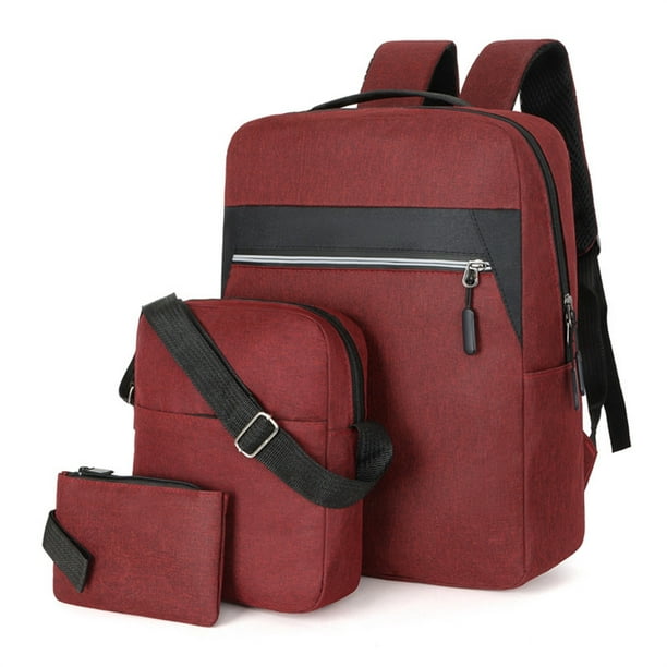 Amzcrzy Electrónica para hombres Organizador de electrónica Cámara digital Mochila de moda de tres piezas, mochila para hombre, bolso para portátil con carga USB, bolso de gran capacidad para estudia
