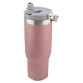 thumbnail image 2 of Termo Doble Pared de Acero Inoxidable con Asa y Popote, Rosa Metálico, 900 ml, 2 of 4