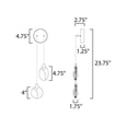 thumbnail image 2 of E11072-122BKPG ET2 Lighting Pebble - 1W 2 LED Wall Sconce-23.75 Inch Tall and 4.75 Inch Wide, 2 of 5