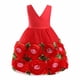 thumbnail image 1 of Vestido Para Niñas, Ropa Para Niñas, Vestido De Princesa Sin Mangas, Vestido Tridimensional De Malla Rosa Sin Espalda, Rojo Sandía Odeerbi LM103-7211, 1 of 4
