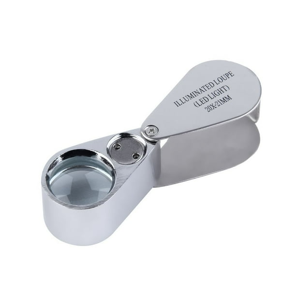 20x Lighted Magnifier Super Bright Led Loupe Jewelry Magnifying Glass Walmart Com Walmart Com