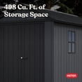 thumbnail image 5 of Keter Newton Plus 7.5x11 ft. Durable Resin Outdoor Storage Shed With Heavy Duty Floor and Locking Door, Grey, 5 of 19