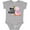 AC-Heather Grey, variant on New to the Flock Cute Baby Flamingo Boys or Girls Baby Bodysuit