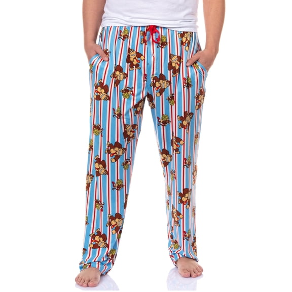 Nintendo Donkey Kong Pajamas Men's Diddy Kong Bananas Lounge Pajama Pants