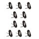 thumbnail image 2 of Qarigey Pulseras de cuero con dije de cuerda trenzada para hombre, pulseras de estilo Punk ajustables Retro, para mujer, joyería negra Negro 10piezas, 2 of 6