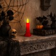 thumbnail image 5 of Battery Operated Window Candles, LED Taper Candlesticks with Flickering Flame & Holder, Flameless Christmas Halloween Decor, 2 Pack Cordless Electric Candles for Home, 5 of 5