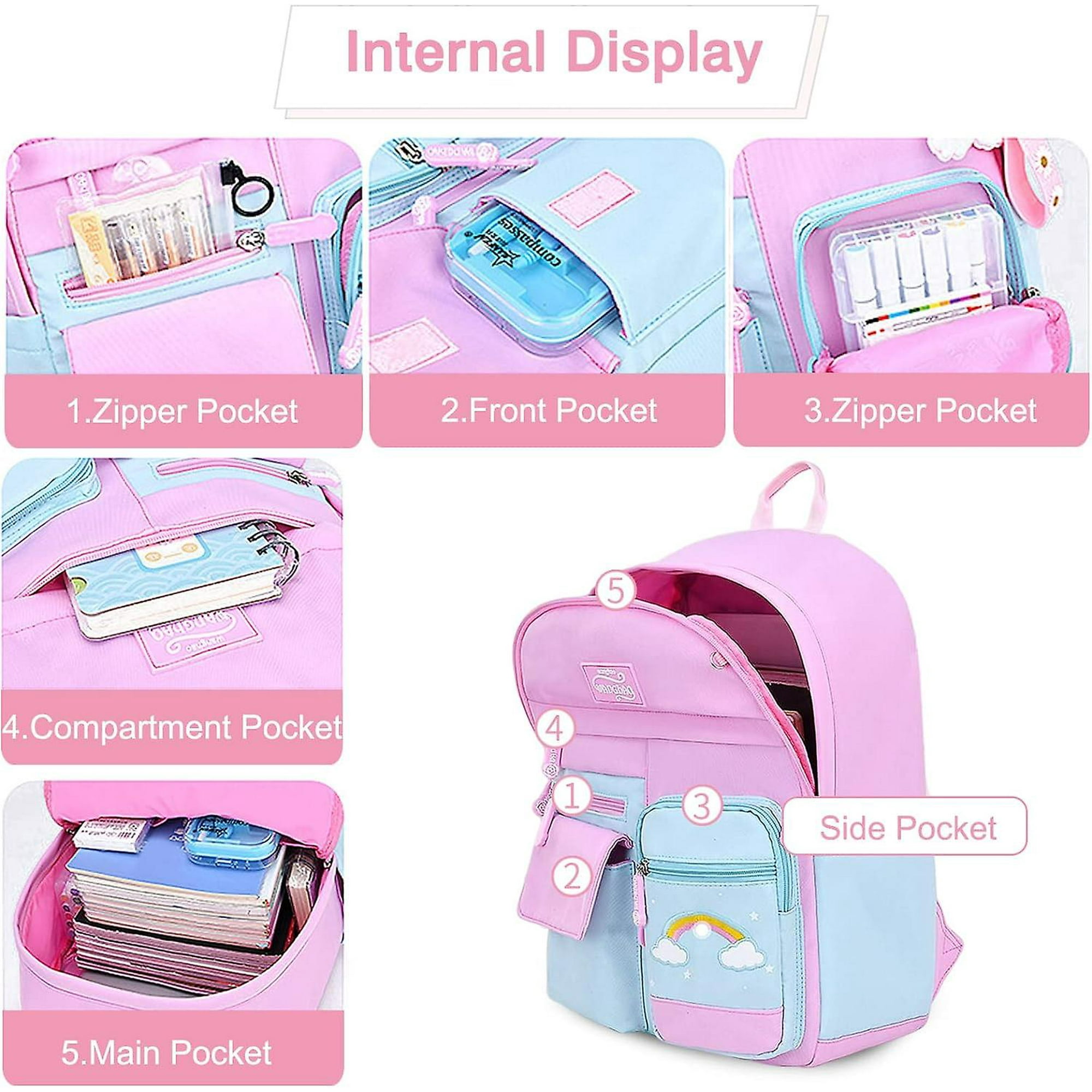 Children s Backpack School Bags Girls School Bags School Bag School Bags For 1 3 Grade Student Outdoor Travel School Spring Outing Daypacks Waterproof Walmart